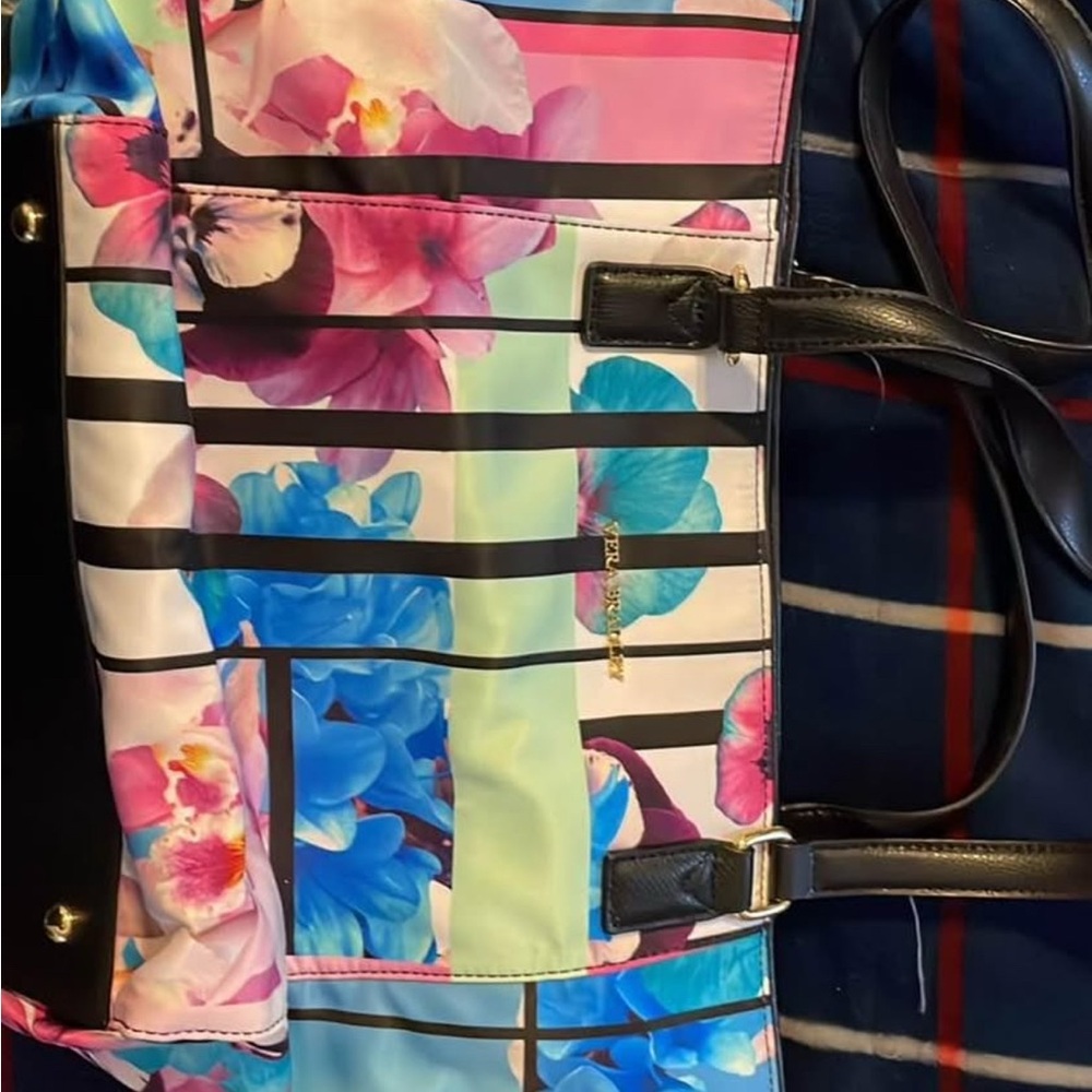Vera Bradley Pink and Blue Artistic Tote Bag